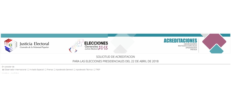 Justicia Electoral habilita solicitud de acreditación para las Elecciones Generales 