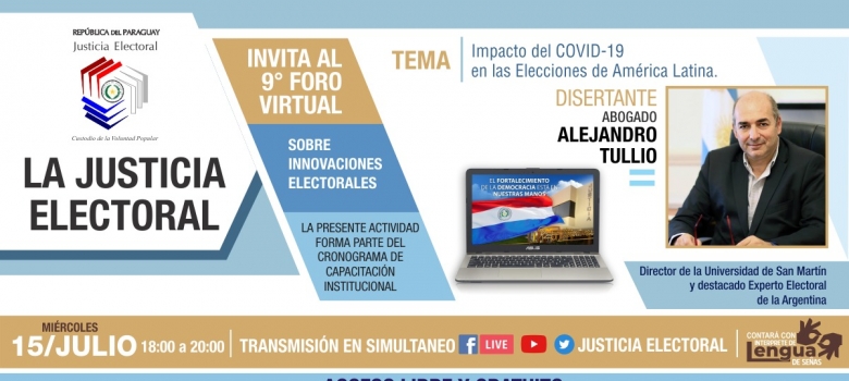 Experto internacional disertará sobre Impacto del COVID-19 en las Elecciones de América Latina 