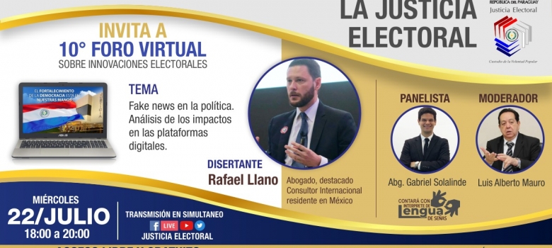 Destacado consultor paraguayo brindará disertación sobre impacto de las “Fake News” en procesos electorales
