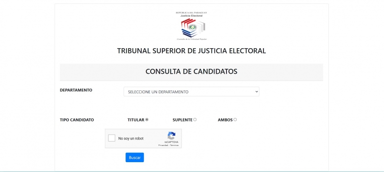 Disponible en la web de la Justicia Electoral consulta de candidatos para las Elecciones Municipales