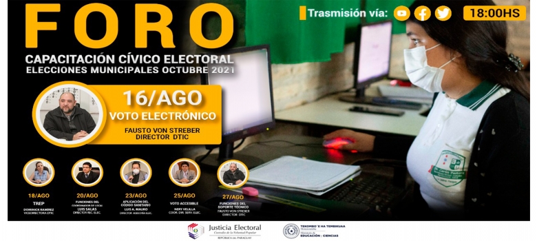 Inician Foros Virtuales dirigidos a jóvenes involucrados en Pasantías Cívico - Electorales