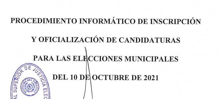 Definen procedimiento informático para inscripción y oficialización de candidatos