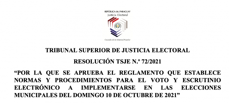 Justicia Electoral presenta normas y procedimientos para el voto y escrutinio electrónico
