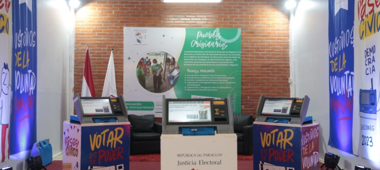 Justicia Electoral divulgó sobre Voto Electrónico en Expo Rodeo Trebol