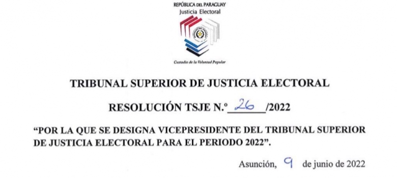 Designan como Vicepresidente del TSJE al Dr. Jorge Bogarín