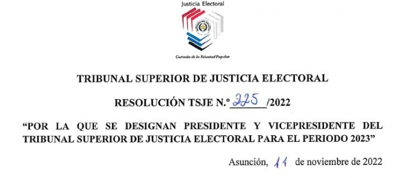 Ministro Jorge Bogarín asume como Presidente del TSJE en el 2023