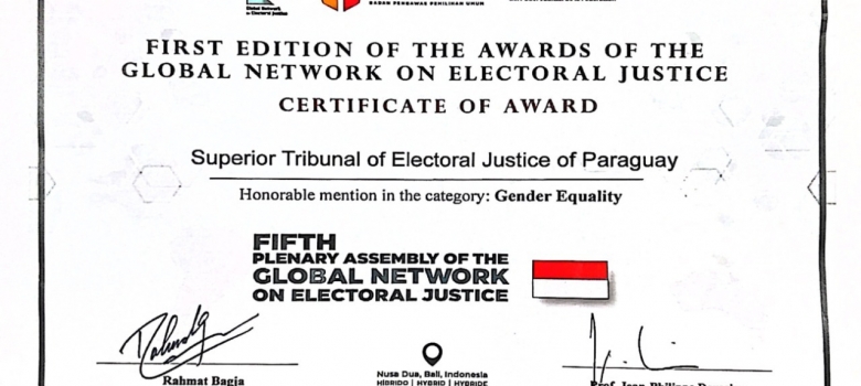 Justicia Electoral recibe mención honorífica en categoría “Igualdad de Género”