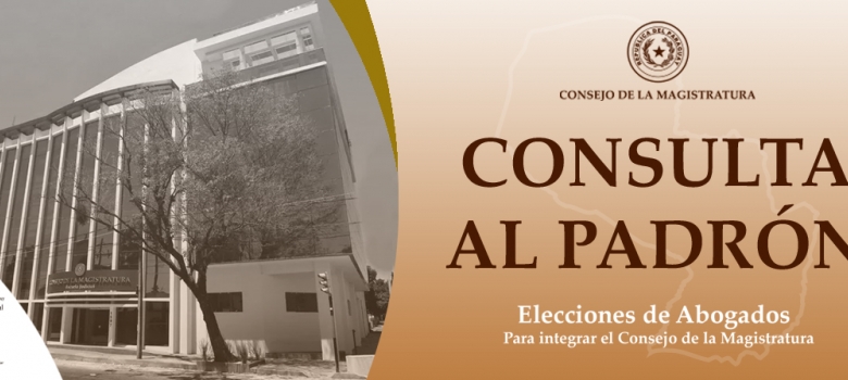 Abogados ya pueden consultar Padrón para Elecciones del 28 de octubre