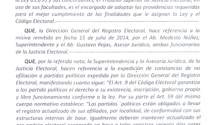 Justicia Electoral suspende expediciÃ³n de constancias de afiliaciÃ³n polÃ­tica