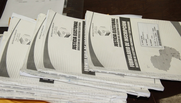 Direcciones de Recursos Electorales y de LogÃ­stica Electoral recepcionaron casi la totalidad de los talonarios de inscripciones
