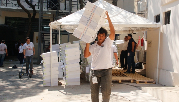 Distribuyen maletines electorales para los distritos del departamento Central