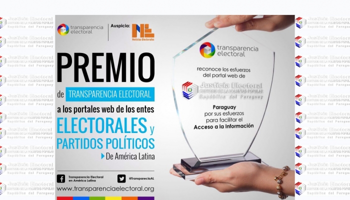 Justicia Electoral recibe premio internacional por el acceso a la informaciÃ³n en su pÃ¡gina web