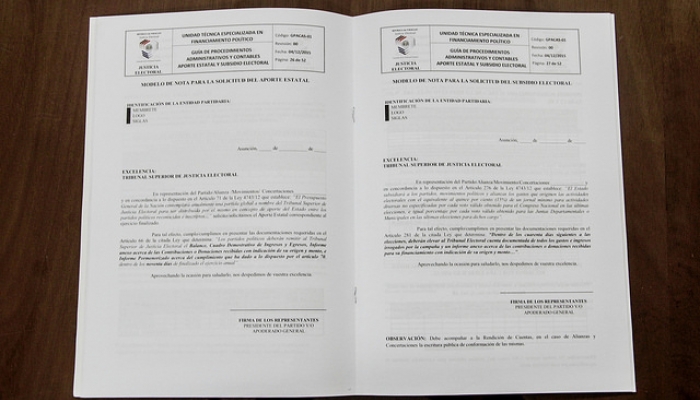 Justicia Electoral facilita manual guÃ­a de procesos administrativos para las organizaciones polÃ­ticas 