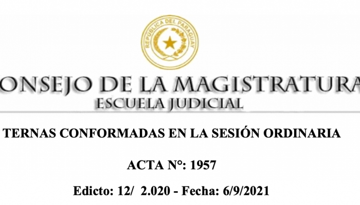 Consejo de la Magistratura establece ternas para renovaciÃ³n de magistraturas electorales de todo el paÃ­s