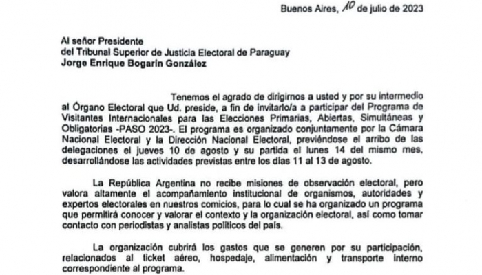 Ministros del TSJE observarÃ¡n Elecciones en Argentina	