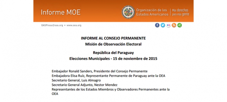 OEA felicita a la Justicia Electoral por voto accesible y el TREP
