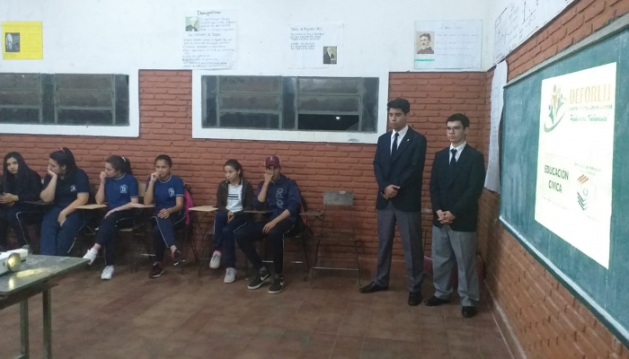 Funcionarios electorales de Villarrica acompaÃ±an proyecto estudiantil que promueve ciudadanÃ­a   