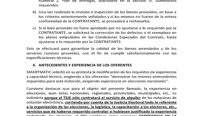 Acciones realizadas por el TSJE desde la promulgaciÃ³n de la Ley de Desbloqueo
