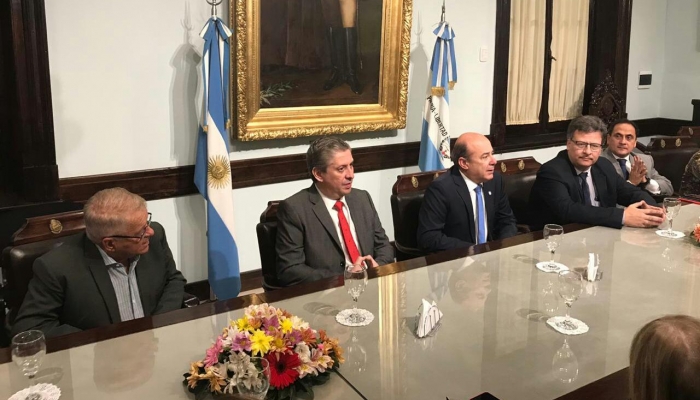 Ministro Bestard se reuniÃ³ con el Pte del Senado de Corrientes y magistrados electorales