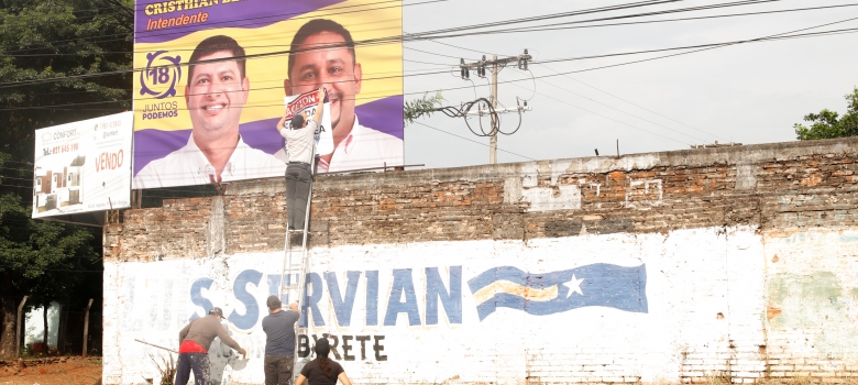 Remueven propaganda electoral extemporánea en Luque y en Asunción