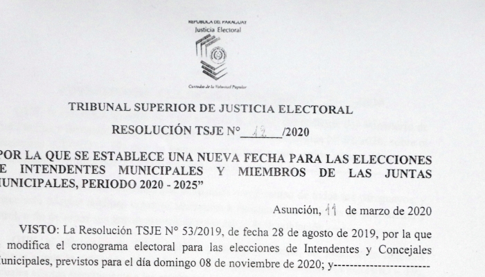 TSJE establece nueva fecha para las Elecciones Municipales