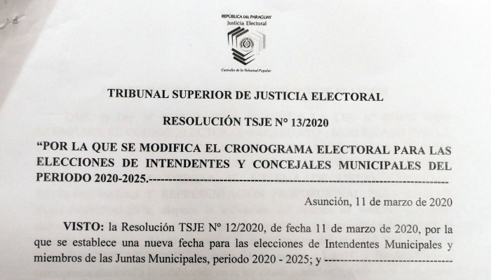 TSJE establece nuevo Cronograma Electoral para las Elecciones Municipales