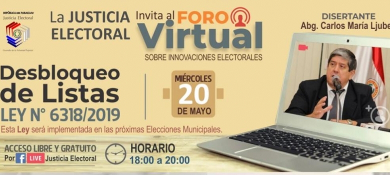 Justicia Electoral inicia hoy foros virtuales sobre innovaciones en materia electoral