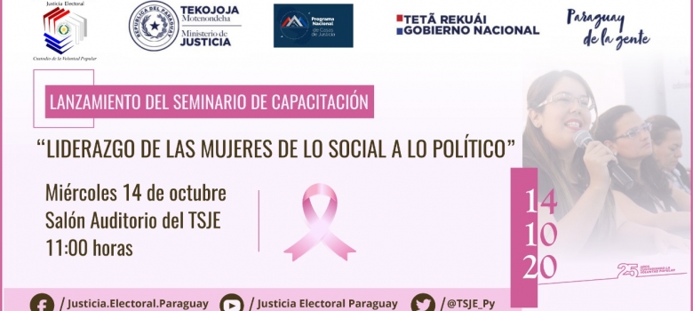 Justicia Electoral lanzará nuevo seminario enfocado en el rol de la mujer desde lo social hasta lo político