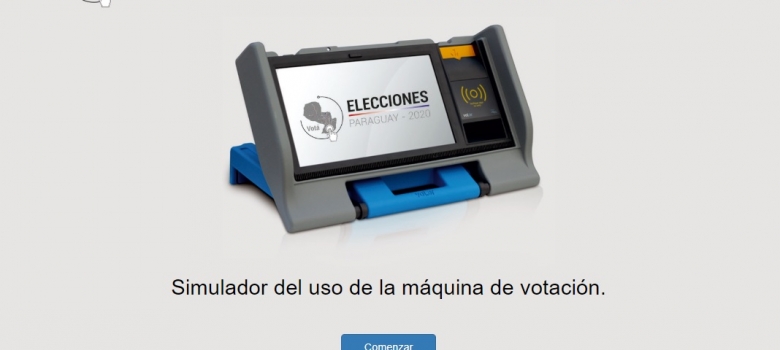 Simulador de voto electrónico, disponible en el portal web de la Justicia Electoral