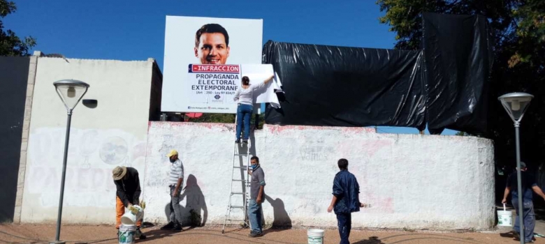 Retiran propaganda electoral extemporánea en Mariano Roque Alonso