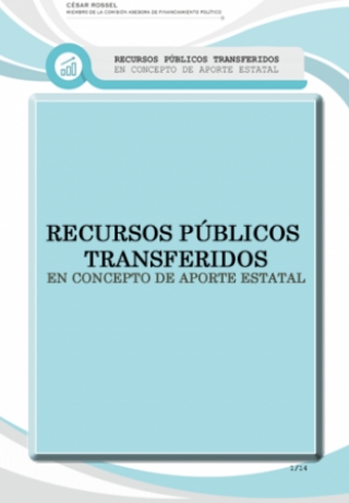 Libro Recursos Públicos Transferidos en concepto de Aporte Estatal