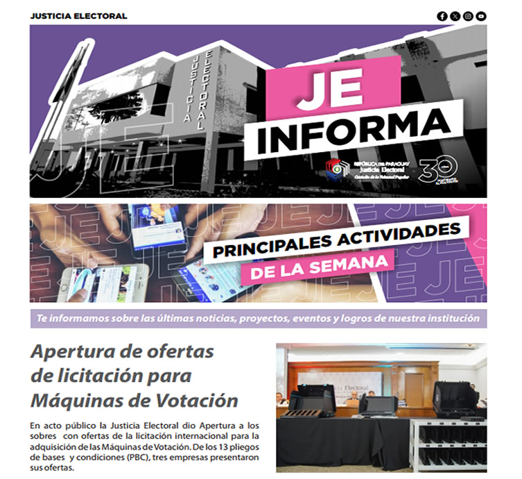 Boletín 30 de mayo 2025 Boletin al 30 de mayo