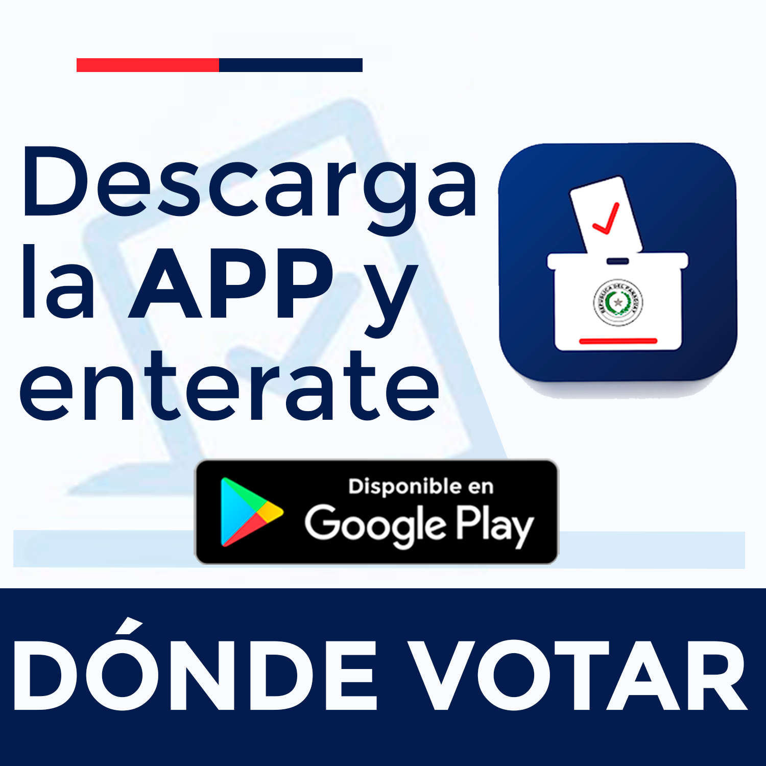 Descarga la APP de la Justicia Electoral - Paraguay para iphon